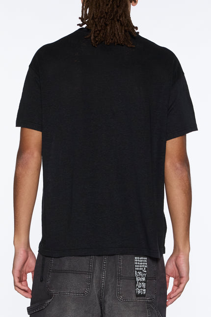 Ksubi SID Linen SS Tee - Jet Black