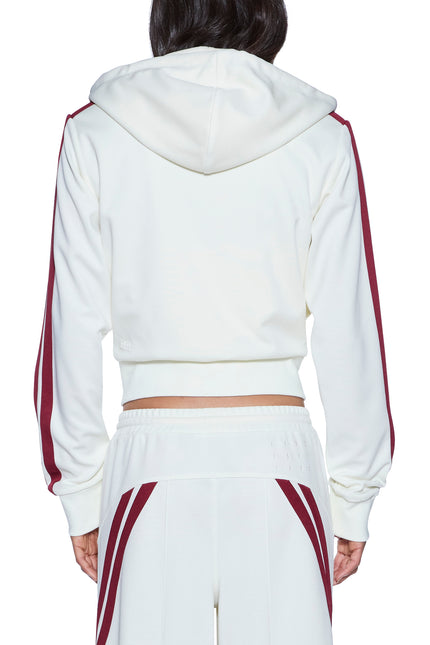 Ksubi Carter Slim Hoodie Off White Burgundy - Off White