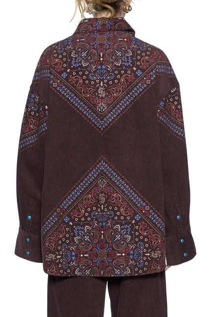 Ksubi Astra Shirt Folk Bandana - Brown