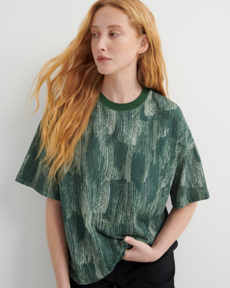 Kowtow Brushstroke Tee - Forest