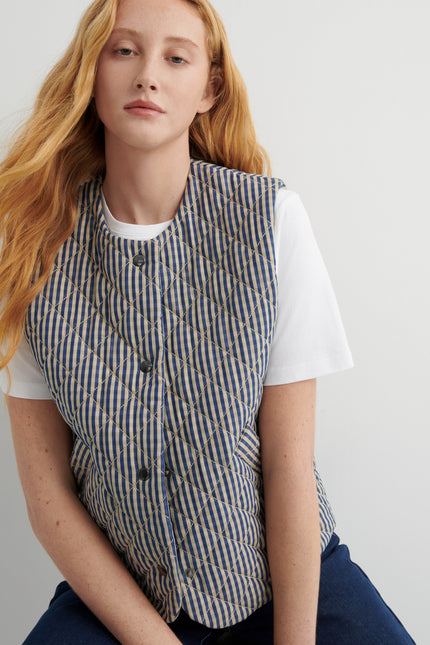Kowtow Quilter Vest - Landscape Check