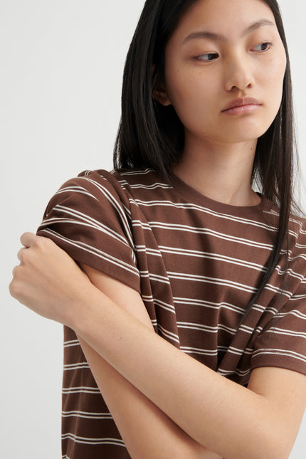 Kowtow Classic Tee - Brown Stripe