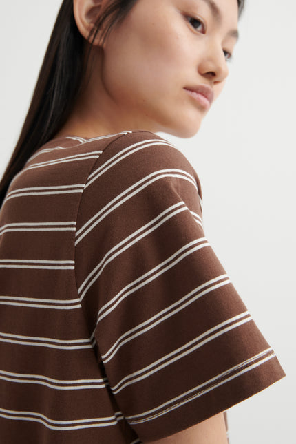 Kowtow Classic Tee - Brown Stripe