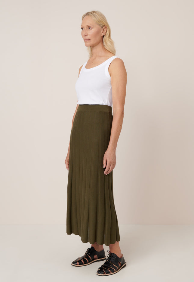 Kowtow Sunray Skirt - Ivy