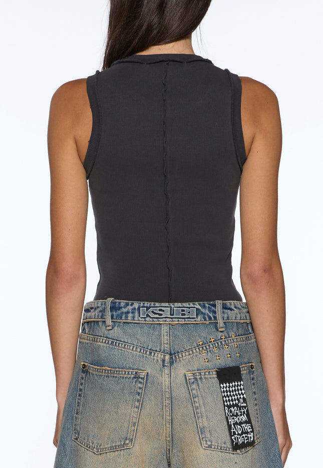Ksubi Badge Origin Tank - Washed Black