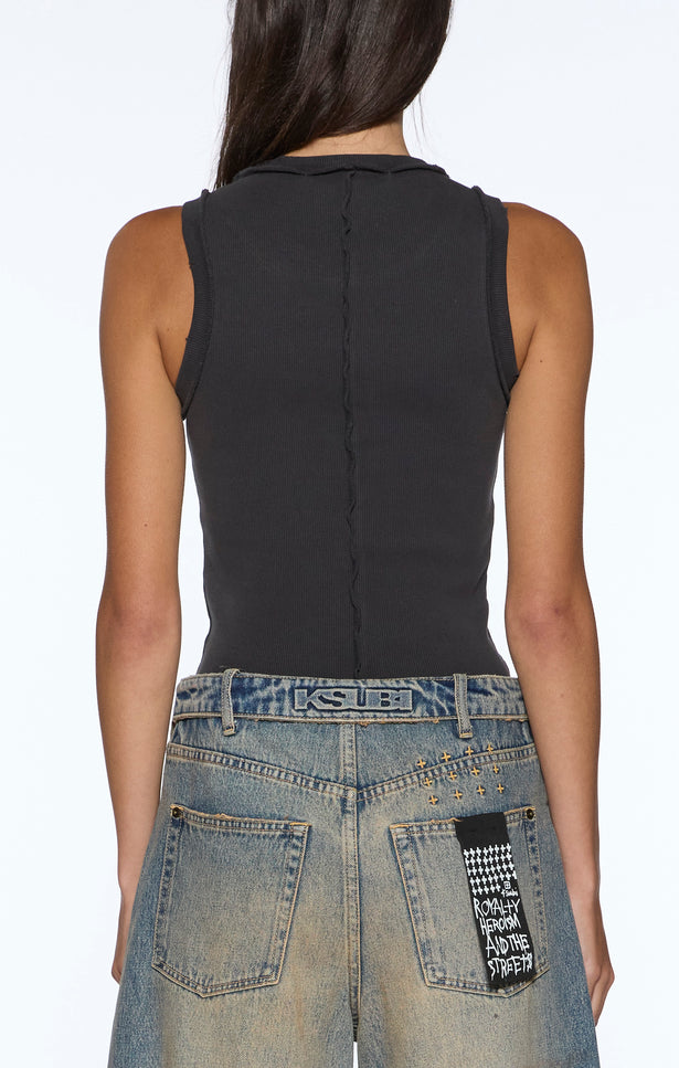 Ksubi Badge Origin Tank - Washed Black