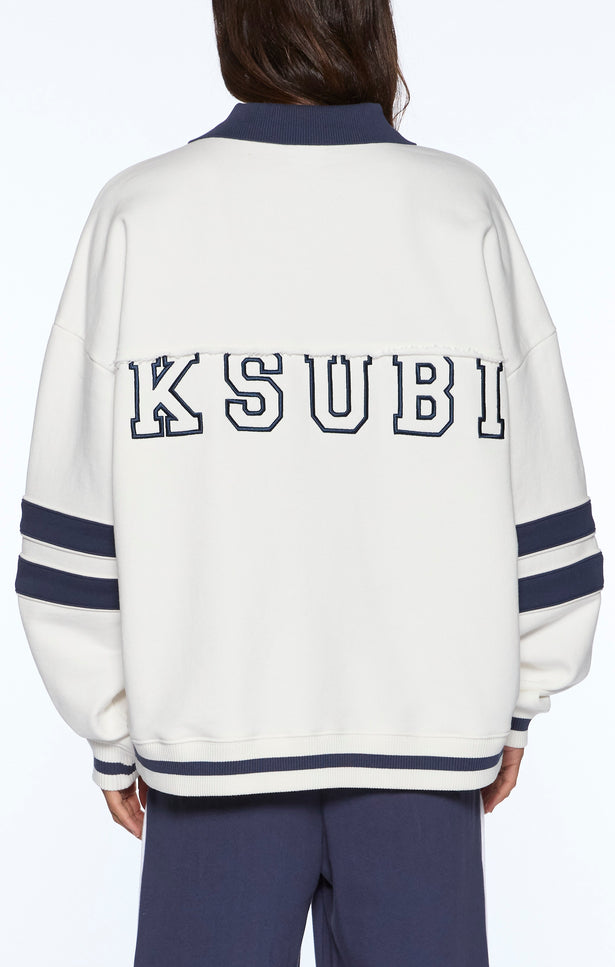 Ksubi 99 Boyfriend Polo Sweatshirt - Vintage White