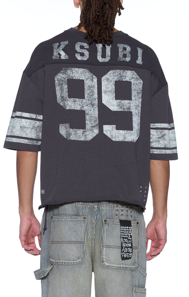 Ksubi Halftime SS Duke Jersey - Black Fade Charcoal