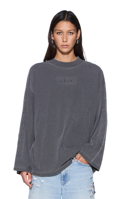 Ksubi SOTT Altar Boyfriend LS Tee - Charcoal