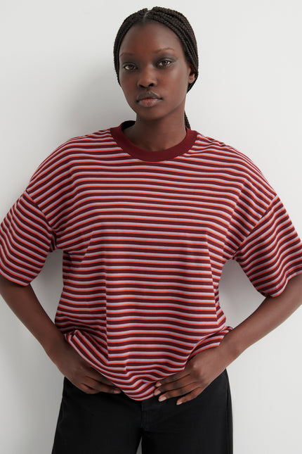 Kowtow Oversized Boxy Tee - Stack Stripe