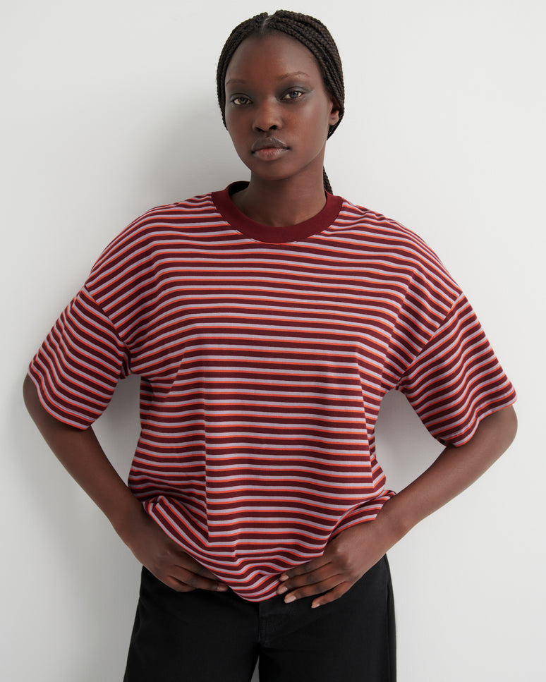 Kowtow Oversized Boxy Tee - Stack Stripe