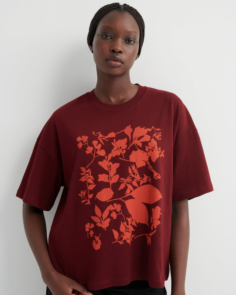 Kowtow Stencil Tee - Maroon