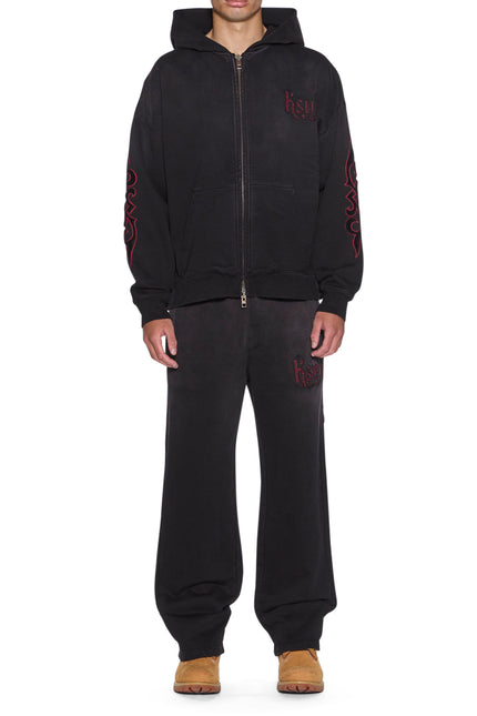 Ksubi Paise Ekcess Hoodie - Black Fade