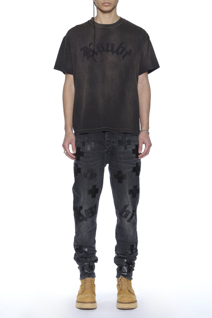 Ksubi Idols SID SS Tee - Sunfade Charcoal