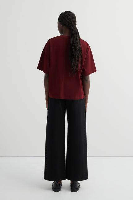 Kowtow Stencil Tee - Maroon