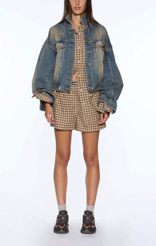 Ksubi Boxer Shorts -Tan Plaid