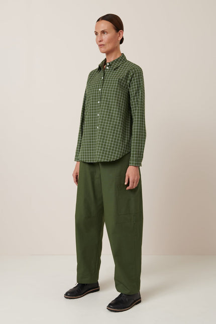 Kowtow Daily Shirt - Forest Grid