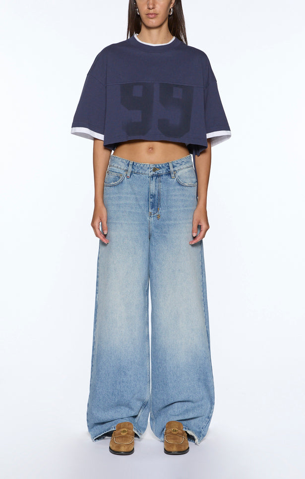 Ksubi 99 Boyfriend Cropped SS Tee - Ink Blue