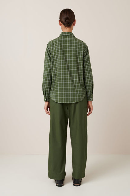 Kowtow Daily Shirt - Forest Grid