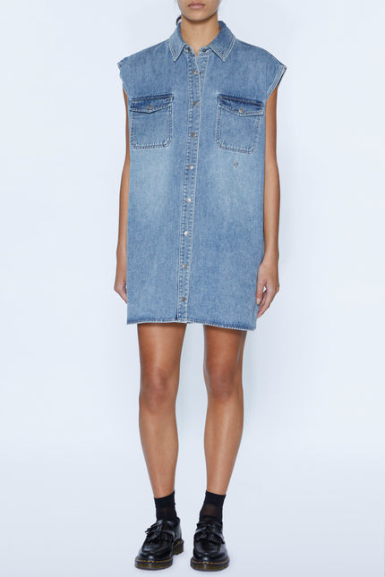 Ksubi Denim Sleeveless Dress - Overkast