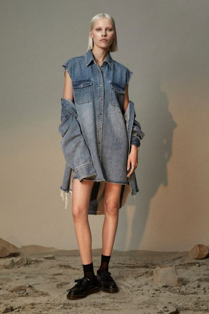 Ksubi Denim Sleeveless Dress - Overkast