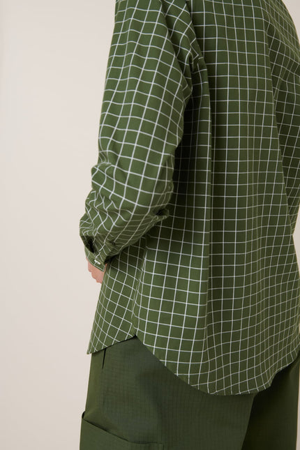 Kowtow Daily Shirt - Forest Grid
