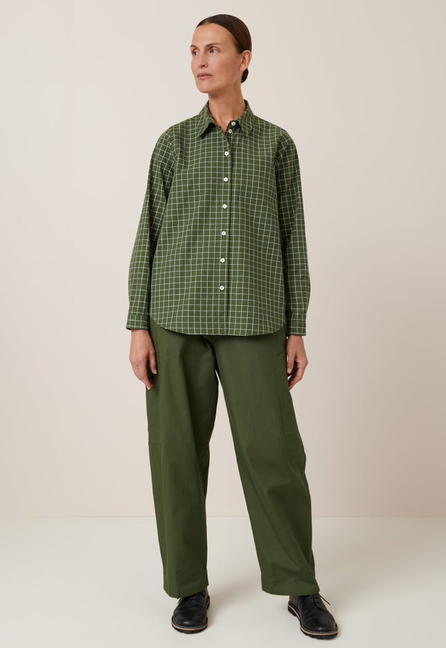 Kowtow Daily Shirt - Forest Grid