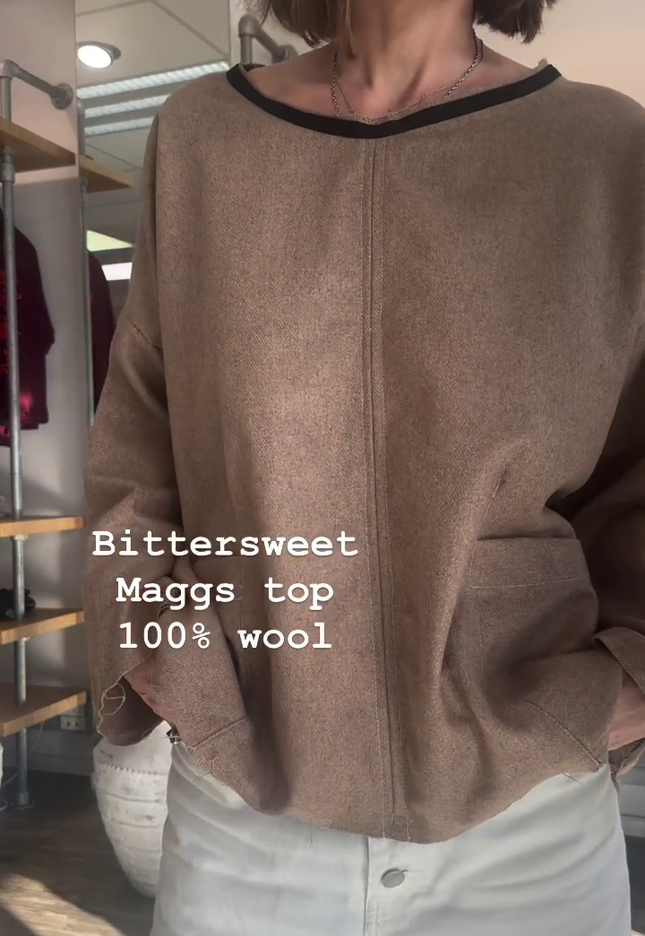 Bittersweet Maggs Top - Wool - Caramel
