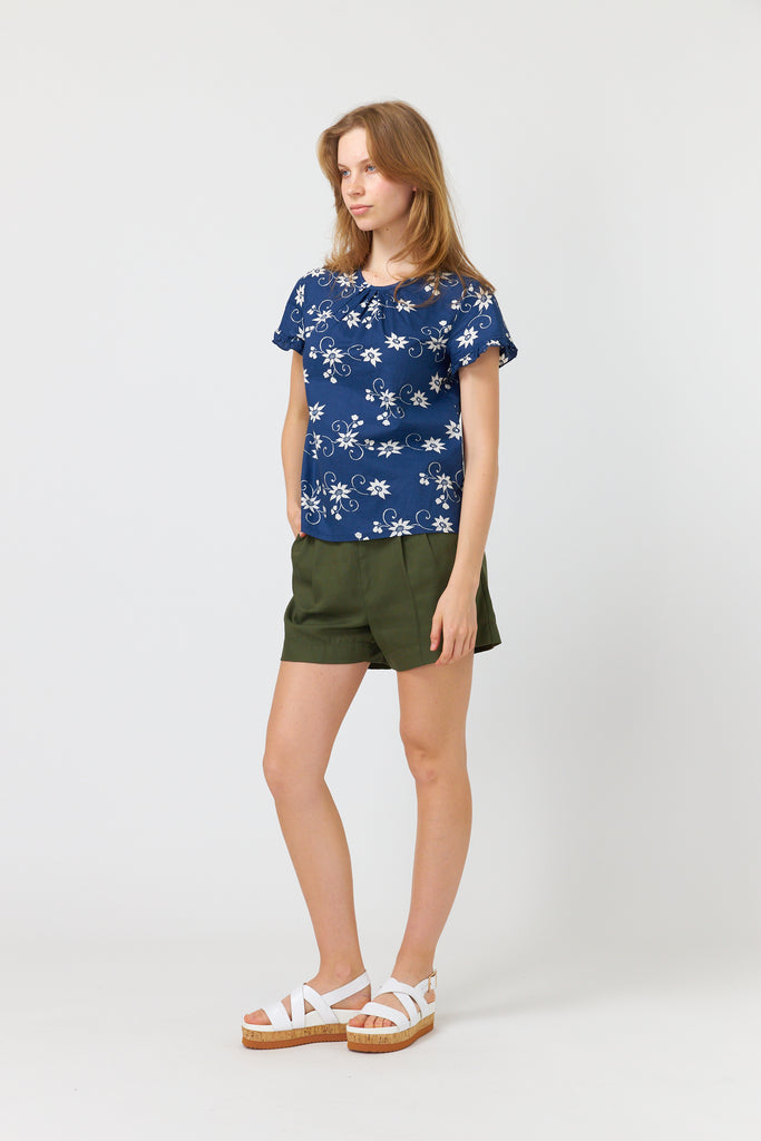 Sylvester Water lily top - Navy