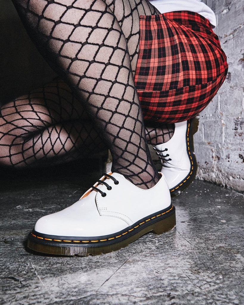 Dr. Martens 1461 3 Eye Shoe - Patent White