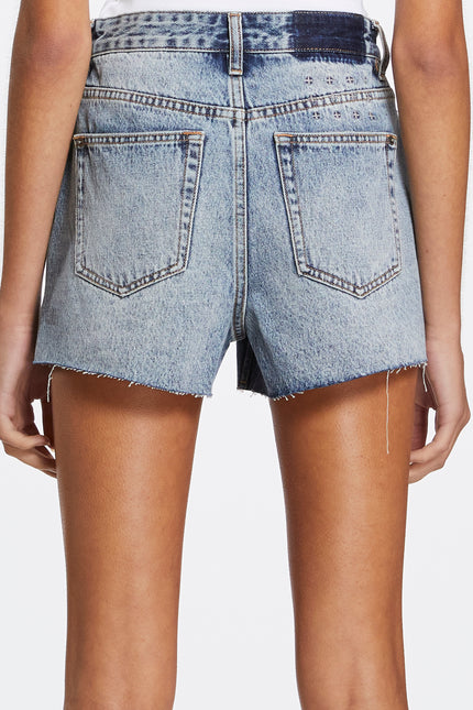 Ksubi Rise N Hi Shorts Haven Repair - Denim