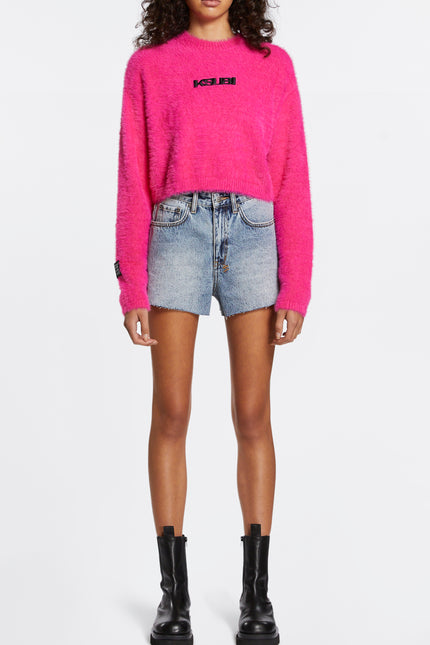 Ksubi Rise N Hi Shorts Haven Repair - Denim